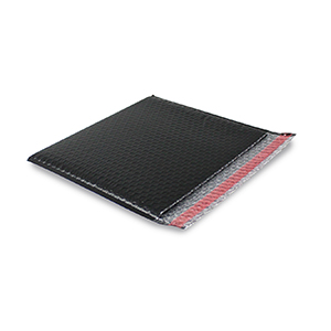 Armour Black B2 FLAT Book Bag (Long Edge Opening)  300mm x 280mm + 50mm Flap with Tape (125)
